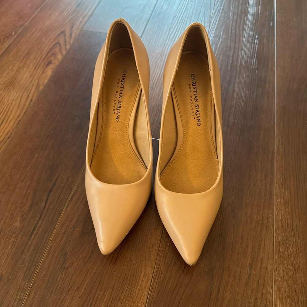 Christian Siriano Nude Stiletto Pumps